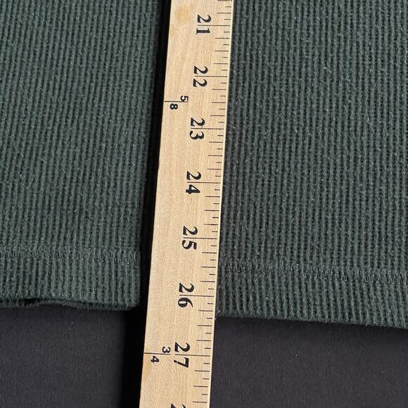 Eddie Bauer Mens Thermal Shirt Medium Green Base Layer Sleepwear Outdoor Stretch - Picture 10 of 10